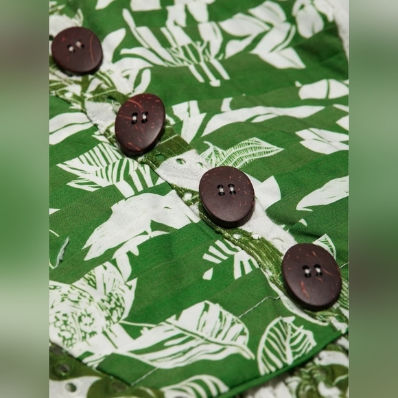 FARM Rio Forrest Soul Midi Dress Green & White Eyelet XS New With Flaw - Picture 5 of 9